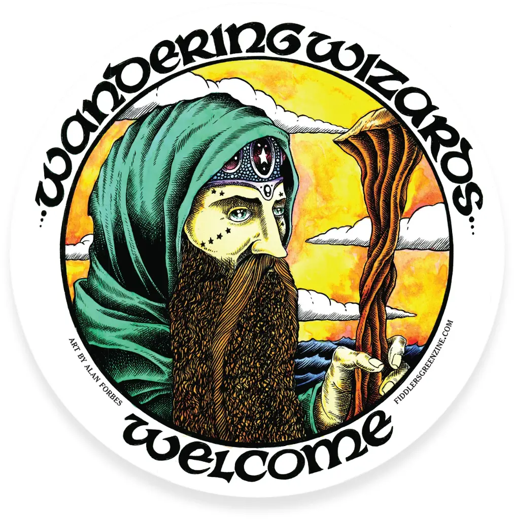 Alan Forbes - Wandering Wizards Welcome Sticker - STICKER